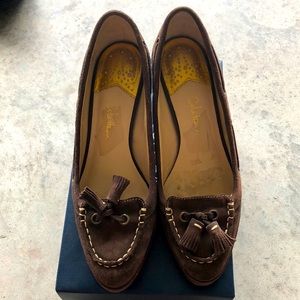 Colehaan Nike Air Brown Wedge Dress Shoe